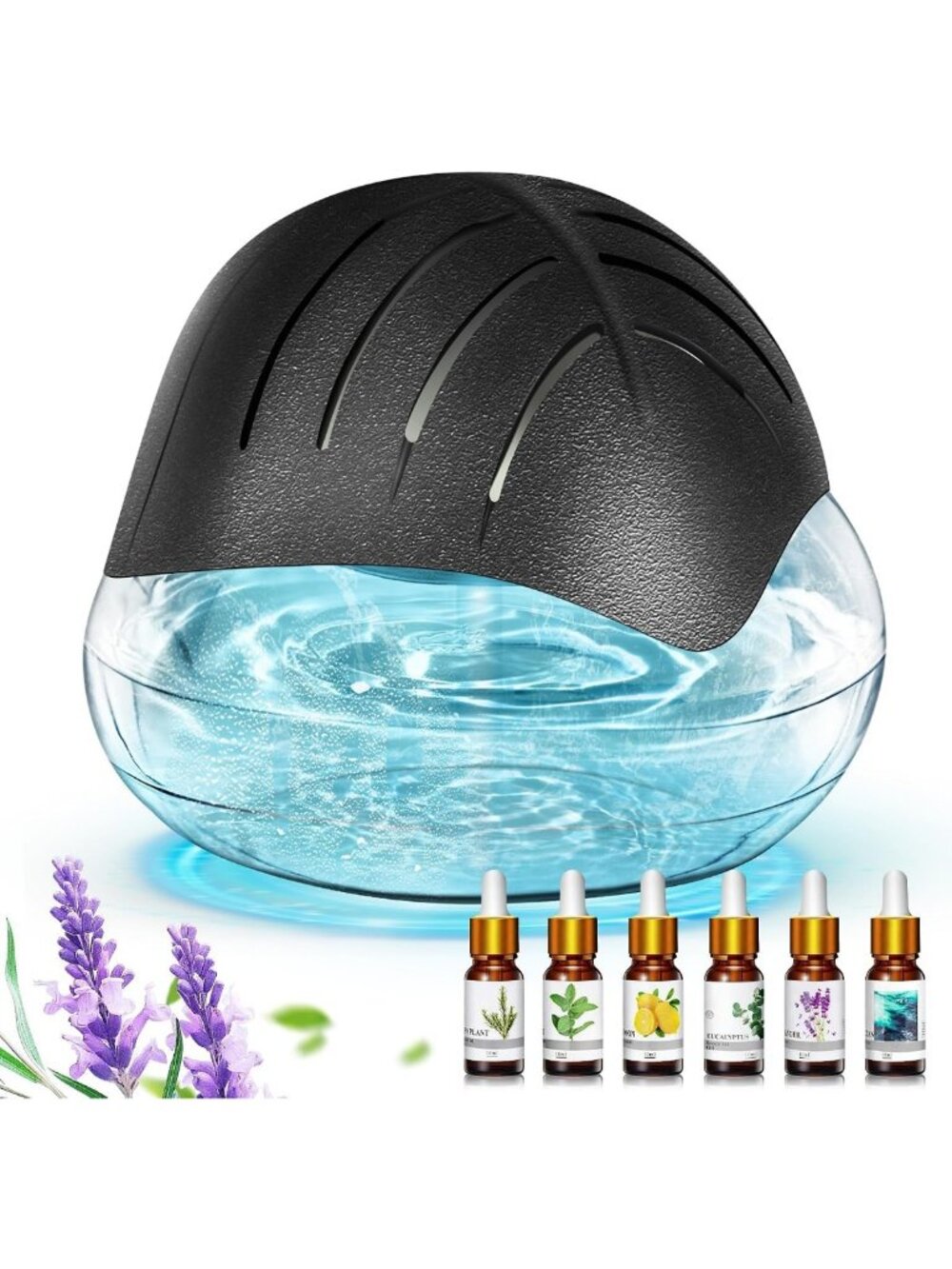 Water-Based Air Purifier & Essential Oil Diffuser, Humidifier, LED Light, Odor